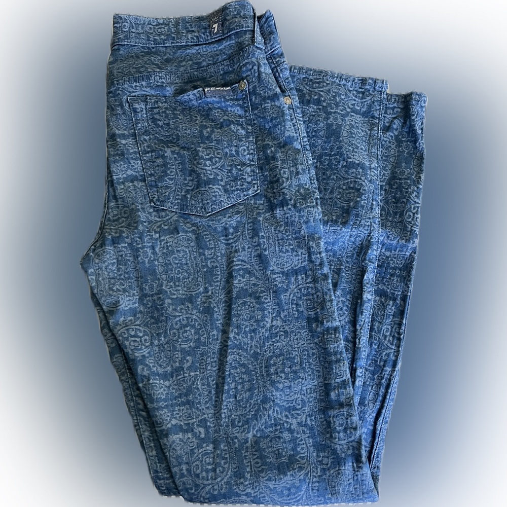 7 For All Mankind Blue Fancy design Denim Jeans
